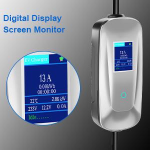 10A UK 3 PIN Plug To Type 1/ Type 2 EV Charging Station Wallbox Portable Untuk EV / PHEV 10