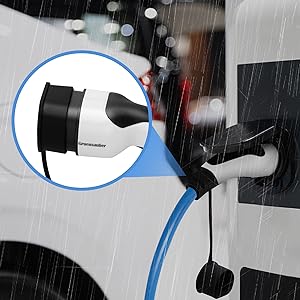 Kabel pengisi daya EV pria ke wanita Tipe 2 Coiled SAE J1772 Tipe 1 1 / 3 Phase 3.6KW - 22KW 5