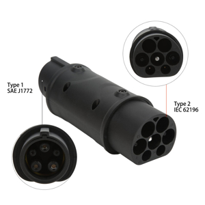 Adaptor EVSE Tipe 2 ke Tipe 1 IEC 62196 ke SAE J1772 Adaptor pengisi daya mobil listrik 2