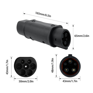 Adaptor EVSE Tipe 2 ke Tipe 1 IEC 62196 ke SAE J1772 Adaptor pengisi daya mobil listrik 3