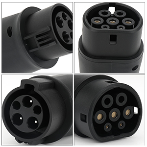 Adaptor pengisian EV tipe 1 sampai tipe 2 SAE J1772 hingga IEC62196 32A 250V 8KW 3