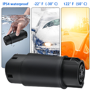 Adaptor pengisian EV tipe 1 sampai tipe 2 SAE J1772 hingga IEC62196 32A 250V 8KW 4